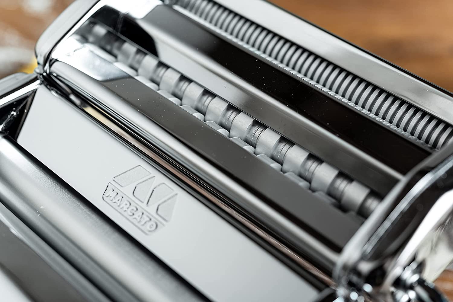 MARCATO Atlas 150 Pasta Machine, Made in Italy, Includes Cutter, Hand Crank, and Instructions, 150 mm, Stainless Steel MARCATO Atlas 150 Pasta Machine, Made in Italy, Includes Cutter, Hand Crank, and Instructions, 150 mm, Stainless Steel s3