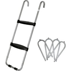 Skywalker Trampolines 40 inch Wide-Step Trampoline Ladder & Wind Stakes