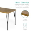 Best Choice Products 5-Piece Indoor Modern Metal Wood Rectangular Dining Table Furniture Set w/ 4 Chairs - Brown
