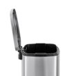 Qualiazero 13.2 gallon Trash Can, Stainless Steel Step On Kitchen Garbage Can, Silver