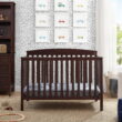 Delta Children Hanover 6-in-1 Convertible Baby Crib, Walnut Espresso