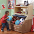 Step2 Lift Hide 38"H Kids Plastic Storage Bookcase and Toy Box