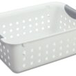 Sterilite 16228012 Small Plastic Storage Bin Organizer Baskets, White, 12-pack