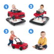 Ford Mustang 4-in-1 Red Baby Activity Center & Push Walker with Removable Steering Wheel Toy, Infant, Unisex