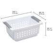 Sterilite Small Stacking Storage Basket with Comfort Grip Handles, 8 Pack