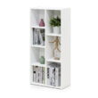 Furinno 11048WH 7-Cube Reversible Open Shelf Bookcase, White
