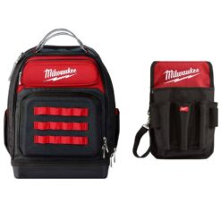 Milwaukee 48-22-8201-48-22-8119 15 in. Ultimate Jobsite Backpack with 9-Pocket Utility Pouch