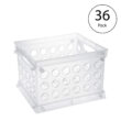 Sterilite Convenient Mini Square Small Storage Organizing Crate, Clear (36 Pack)