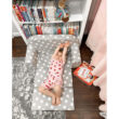 DELSIT Toddler Couch & Kids Sofa - European Made Children's 2 in 1 Flip Open Foam Double Sofa - Kids Folding Sofa, Kids Couch - Comfy fold Out Lounge (Gray with Stars)