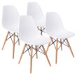 Lacoo Pre-Assembled Mid Century Modern Dining Chairs, Set of 4, Multiple Colors