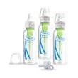 Dr. Brown's 8 oz/250 ml Options+ Narrow Anti-Colic Baby Bottle with Happy Paci, 3-Pack
