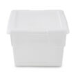 Sterilite 6 Qt Clear Plastic Storage Container Bin, Snap Close White Lid, 72 Pack