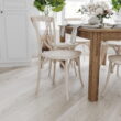 Merrick Lane X-Back Bistro Style Wooden High Back Dining Chair in Lime Wash