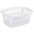 Sterilite 1.5 Bushel Plastic Stackable Laundry Basket, White (24 Pack)