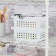 Sterilite Small Stacking Storage Basket with Comfort Grip Handles, 8 Pack