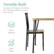 Best Choice Products 5-Piece Indoor Modern Metal Wood Rectangular Dining Table Furniture Set w/ 4 Chairs - Brown