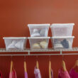 Sterilite 6 Qt Clear Plastic Storage Container Bin, Snap Close White Lid, 72 Pack