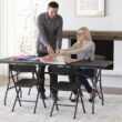 Cosco 6 Foot Centerfold Folding Table, Black