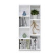 Furinno 11048WH 7-Cube Reversible Open Shelf Bookcase, White