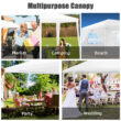 Costway 10'x20' Canopy Tent Heavy Duty Wedding Party Tent 6 Sidewalls W/Carry Bag