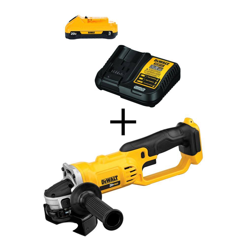 DEWALT DCB230CwDCG412B 20V MAX Cordless 4.5 in. - 5 in. Grinder, (1) 20V Compact 3.0Ah Battery, and 12V-20V MAX Charger DEWALT DCB230CwDCG412B 20V MAX Cordless 4.5 in. - 5 in. Grinder, (1) 20V Compact 3.0Ah Battery, and 12V-20V MAX Charger
