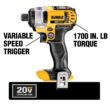 DEWALT DCF885C1 20V MAX Cordless 1/4 in. Impact Driver, (1) 20V 1.3Ah Battery, Charger, and Bag