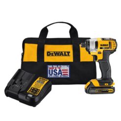 DEWALT DCF885C1 20V MAX Cordless 1/4 in. Impact Driver, (1) 20V 1.3Ah Battery, Charger, and Bag
