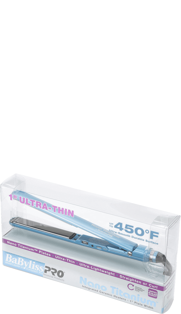 BaBylissPRO Nano Titanium Ultra Thin 1" Flat Iron Hair Straightener, Blue BaBylissPRO Nano Titanium Ultra Thin 1" Flat Iron Hair Straightener, Blue - Image 9