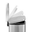Qualiazero 13.2 gallon Trash Can, Stainless Steel Step On Kitchen Garbage Can, Silver