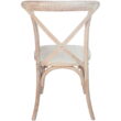 Merrick Lane X-Back Bistro Style Wooden High Back Dining Chair in Lime Wash