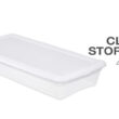 Sterilite 41 Qt Storage Box Clear Base White Lid Set of 6