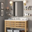 Wallniture Ponza 17" Wall Shelf Rustic Decor Set of 4 Floating Shelves, Wood, Natural Burned