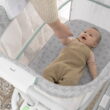 Ingenuity Dream & Grow Bedside Baby Bassinet 2-Mode Crib 0-12 Months, Adjustable Height - Tesse (Green)