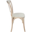 Merrick Lane X-Back Bistro Style Wooden High Back Dining Chair in Lime Wash