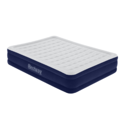 Bestway Tritech 15 in. Multicolor Antimicrobial Coating Air Mattress with Built-in AC Pump, Queen