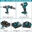 Makita XT268T 18-Volt LXT 5.0Ah Lithium-ion Brushless Cordless Combo Kit 2-Piece (Hammer Drill/Impact Driver)