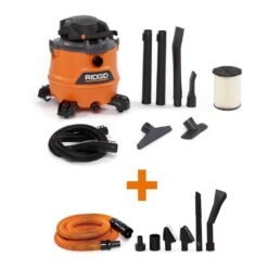 RIDGID HD1600C 16 Gallon 6.5 Peak HP NXT Wet/Dry Shop Vacuum with Detachable Blower, Filter, Hose, Accessories and Car Cleaning Kit