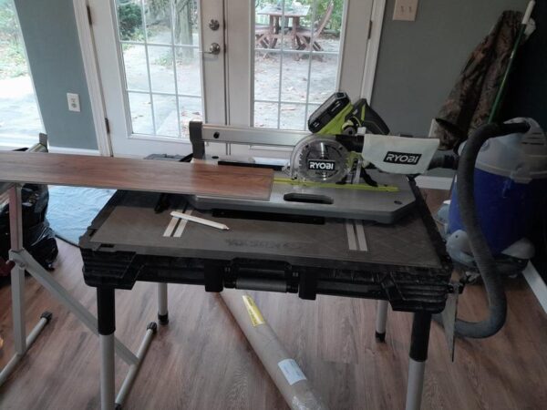 RYOBI PBT01B-PSK005 ONE+ 18V Cordless 7-1/4 in. Sliding Compound Miter Saw with 2.0 Ah Battery and Charger