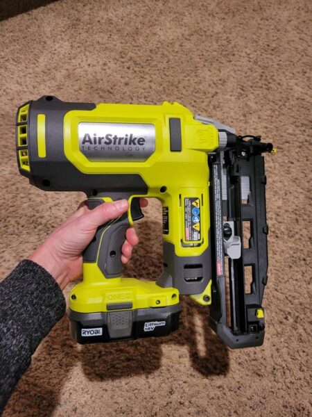 RYOBI 15 Amp Corded 12 in. Sliding Compound Miter Saw and ONE+ 18V 16-Gauge Cordless AirStrike Finish Nailer (Tool Only)