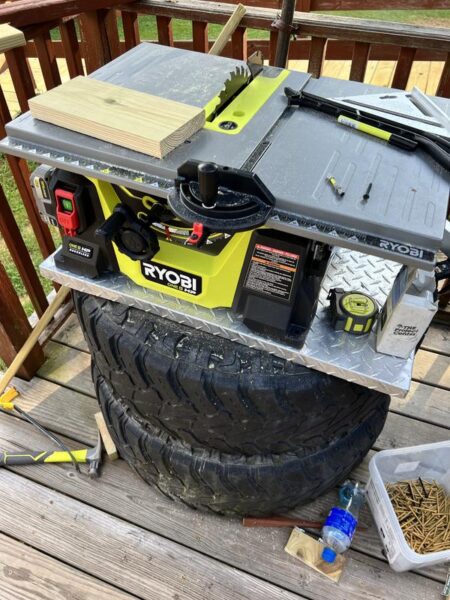 RYOBI PBLTS01K ONE+ HP 18V Brushless Cordless 8-1/4 in. Compact Portable Jobsite Table Saw Kit with (2) 4.0 Ah Batteries and Charger