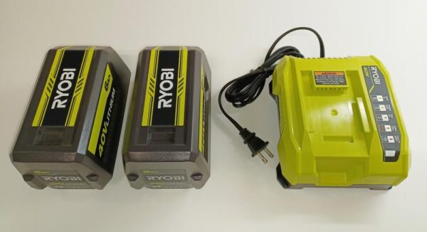 RYOBI RY404170 40V HP Brushless Whisper Series 165 MPH 730 CFM Cordless Battery Backpack Blower with (2) 6.0 Ah Batteries and Charger
