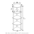 Delrosario 11.6'' W Plastic Corner Bookcase