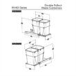 Double Sliding Pull-Out Waste Bin Containers
