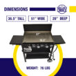 Grillers Choice 3 - Burner Flat Top Liquid Propane 36000 BTU Gas Grill Grillers Choice 3 - Burner Flat Top Liquid Propane 36000 BTU Gas Grill