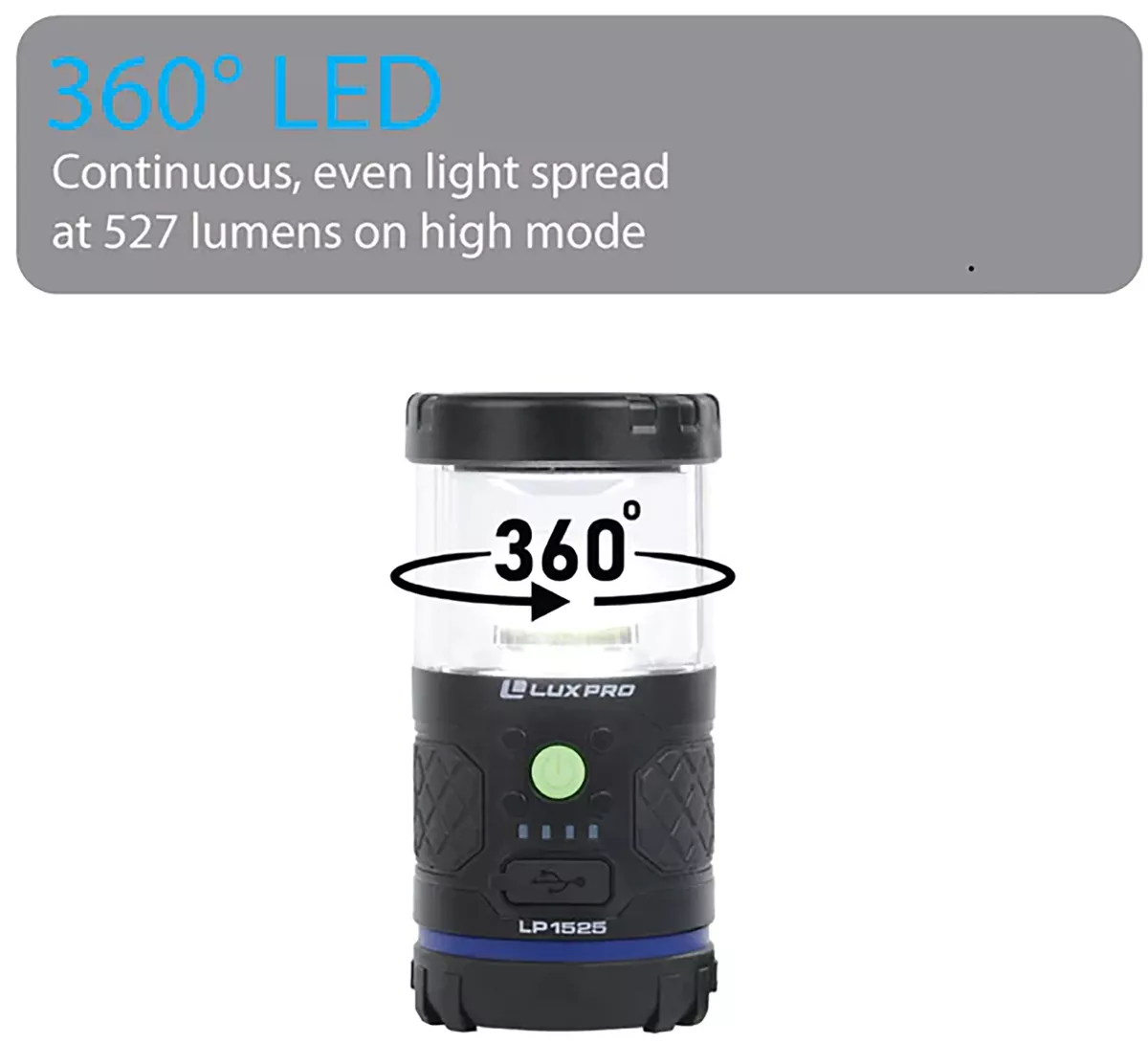 LuxPro Waterproof 527 Lumen Lantern LuxPro Waterproof 527 Lumen Lantern - Image 5