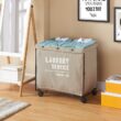 Lanham Army Laundry Hamper on Wheel