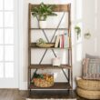 Roanoke 68'' H x 31'' W Solid Wood Ladder Bookcase