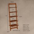 Wabansia 50'' H x 16.25'' W Wood Ladder Bookcase