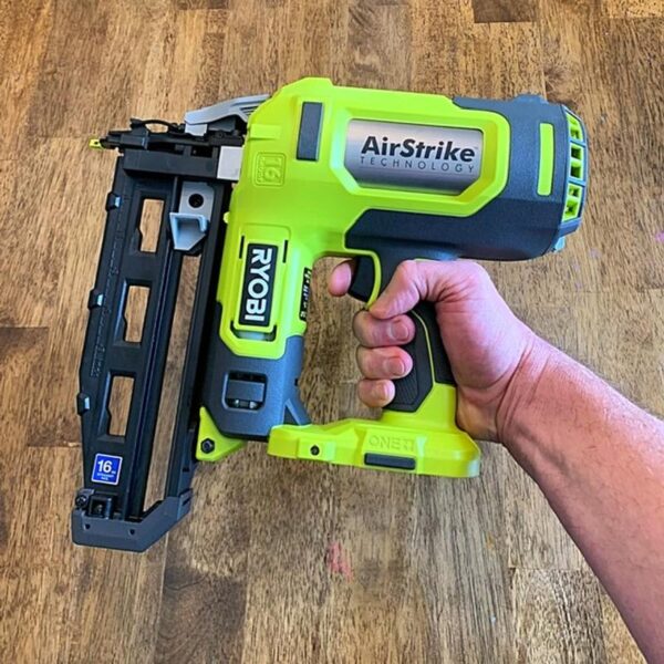 RYOBI 15 Amp Corded 12 in. Sliding Compound Miter Saw and ONE+ 18V 16-Gauge Cordless AirStrike Finish Nailer (Tool Only)
