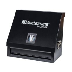Montezuma SB180DB 18 in. W x 12 in. D 1-Drawer Black Steel Portable Shop Triangle Tool Box Chest for Sockets, Wrenches and Screwdrivers
